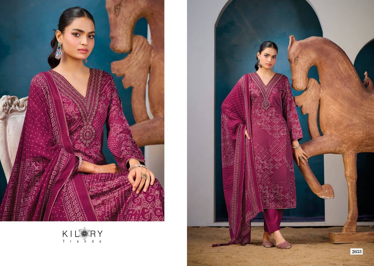 VICTORIA BY KILORY TRENDS 2651 To 2656 Series Stylish Beautiful Colourful GAJJI SILK Dresses At Wholesale Price